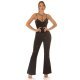 Top dama negru, din catifea, cu bretelute si cupe, Danni 4 - jojofashion.ro
