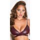 Top dama tip bustiera, burgundy, wetlook, petrecut, Jaela Top dama tip bustiera, burgundy, wetlook, petrecut, Jaela 2 - jojofashion.ro