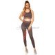 Set colanti si bustiera gri cu print corai Olympia 2 - jojofashion.ro