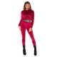 Trening dama catifea burgundy cu gluga Aleksis Trening dama catifea burgundy cu gluga Aleksis 2 - jojofashion.ro