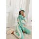 Trening casual din tricot turcoaz cu dungi albe Desiree 4 - jojofashion.ro
