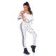 Trening dama alb cu print negru Kim Trening dama alb cu print negru Kim 2 - jojofashion.ro