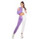 Trening dama alb mov cu bluza scurta LeeAnn Trening dama alb mov cu bluza scurta LeeAnn 2 - jojofashion.ro