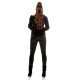 Trening dama casual catifea neagra cu dungi albastre Jasmin 4 - jojofashion.ro