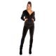 Trening dama casual catifea neagra cu dungi albastre Jasmin 3 - jojofashion.ro