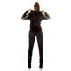 Trening dama casual catifea neagra cu dungi aurii Jasmin 5 - jojofashion.ro