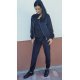Trening dama casual catifea neagra cu fermoar Miky Trening dama casual catifea neagra cu fermoar Miky 2 - jojofashion.ro