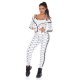 Trening dama alb cu print negru Kim Trening dama alb cu print negru Kim 4 - jojofashion.ro