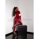 Trening dama casual, din catifea, burgundy, cu paiete Koucla Kerry 5 - jojofashion.ro