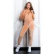 Trening dama casual, din velur, somon Ava Trening dama casual, din velur, somon Ava 2 - jojofashion.ro