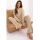 Compleu dama evazat bumbac bej tricotat Yomira 4 - jojofashion.ro
