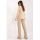 Compleu dama evazat bumbac bej tricotat Yomira 3 - jojofashion.ro