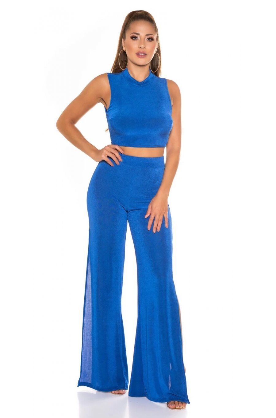 Compleu dama, albastru electric, evazat Mayar Compleu dama, albastru electric, evazat Mayar 1 - jojofashion.ro