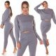 Compleu dama casual, vascoza tricotata, gri, mulat, Cybele Compleu dama casual, vascoza tricotata, gri, mulat, Cybele 5 - jojofashion.ro