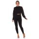Compleu dama casual, vascoza tricotata, negru, mulat, Cybele 2 - jojofashion.ro