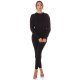 Compleu dama casual, vascoza tricotata, negru, mulat, Cybele 4 - jojofashion.ro