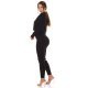 Compleu dama casual, vascoza tricotata, negru, mulat, Cybele 5 - jojofashion.ro