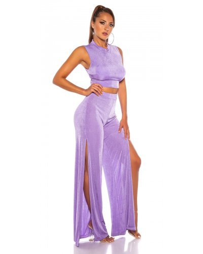 Compleu dama, lila lavanda, evazat Mayar - jojofashion.ro
