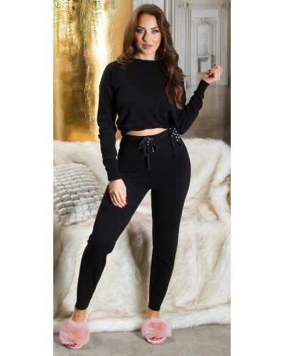 Compleu dama mulat, vascoza, negru, Tianna - jojofashion.ro