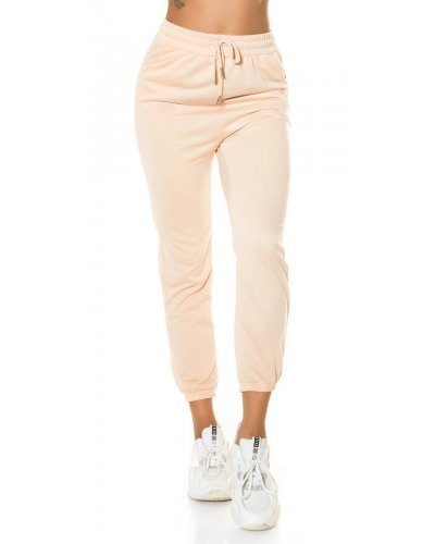 Pantaloni trening de dama, bumbac, bej Malva Treninguri dama, Pantaloni trening de dama, bumbac, bej Malva - jojofashion.ro