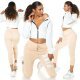 Pantaloni trening de dama, bumbac, bej Moony Pantaloni trening de dama, bumbac, bej Moony 7 - jojofashion.ro