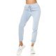 Pantaloni trening de dama bumbac, gri Malva Pantaloni trening de dama bumbac, gri Malva 2 - jojofashion.ro