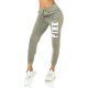 Pantaloni trening de dama, bumbac, kaki Moony Pantaloni trening de dama, bumbac, kaki Moony 2 - jojofashion.ro