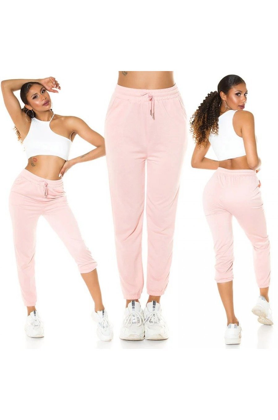 Pantaloni trening de dama sport, bumbac, roz pal Malva Pantaloni trening de dama sport, bumbac, roz pal Malva 5 - jojofashion.ro