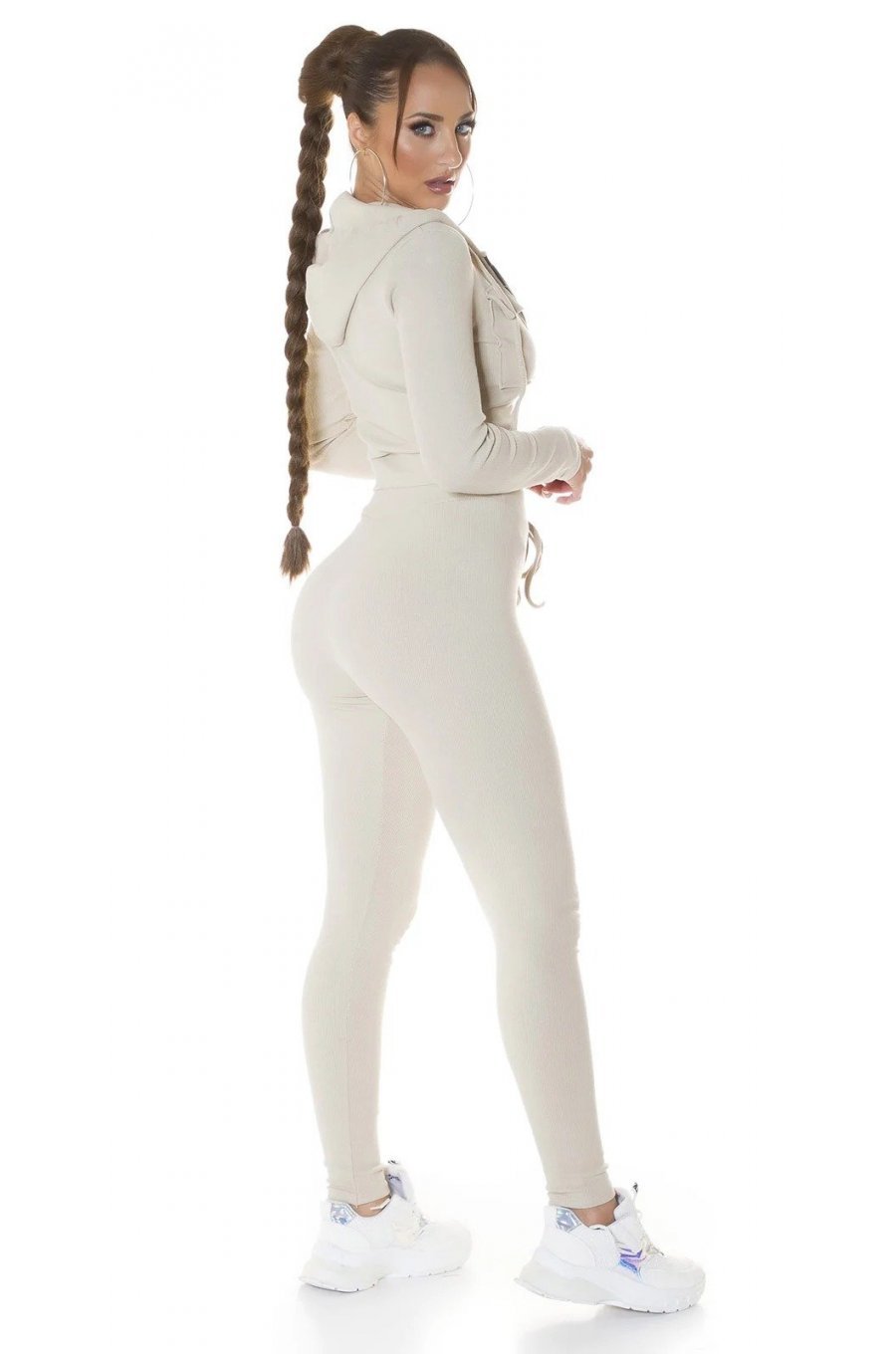 Trening dama bumbac, bej, mulat Maxine Trening dama bumbac, bej, mulat Maxine 2 - jojofashion.ro