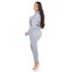 Trening dama casual, bumbac, gri, cu bluza scurta Diosa 4 - jojofashion.ro