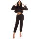 Trening dama bumbac, negru, cu bluza scurta Diosa Trening dama bumbac, negru, cu bluza scurta Diosa 2 - jojofashion.ro