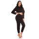 Trening dama bumbac, negru, cu bluza scurta Diosa Trening dama bumbac, negru, cu bluza scurta Diosa 5 - jojofashion.ro