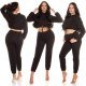Trening dama bumbac, negru, cu bluza scurta Diosa Trening dama bumbac, negru, cu bluza scurta Diosa 6 - jojofashion.ro
