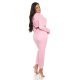Trening dama bumbac, roz, cu bluza scurta Diosa Trening dama bumbac, roz, cu bluza scurta Diosa 3 - jojofashion.ro
