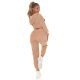 Trening dama cargo, cappuccino, cu gluga si buzunare aplicate, Kasandra Trening dama cargo, cappuccino, cu gluga si buzunare aplicate, Kasandra 5 - jojofashion.ro