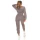 Trening dama cargo, gri, cu gluga si buzunare aplicate, Kasandra Trening dama cargo, gri, cu gluga si buzunare aplicate, Kasandra 5 - jojofashion.ro