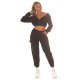 Trening dama cargo, negru, cu gluga si buzunare aplicate, Kasandra Trening dama cargo, negru, cu gluga si buzunare aplicate, Kasandra 4 - jojofashion.ro