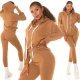 Trening dama casual, bumbac bronz, cu gluga, Abbey Trening dama casual, bumbac bronz, cu gluga, Abbey 6 - jojofashion.ro
