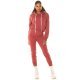 Trening dama casual, bumbac maro light, cu gluga, Abbey Trening dama casual, bumbac maro light, cu gluga, Abbey 4 - jojofashion.ro