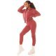Trening dama casual, bumbac maro light, cu gluga, Abbey Trening dama casual, bumbac maro light, cu gluga, Abbey 5 - jojofashion.ro