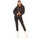 Trening dama casual, bumbac negru, cu gluga, Abbey 6 - jojofashion.ro