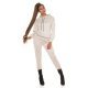 Trening dama casual, catifea, bej, cu gluga Skya Trening dama casual, catifea, bej, cu gluga Skya 2 - jojofashion.ro
