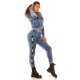Trening dama casual, catifea, bleu, mulat, cu gluga Modisch Trening dama casual, catifea, bleu, mulat, cu gluga Modisch 2 - jojofashion.ro