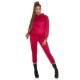 Trening dama casual, catifea, burgundy, cu gluga Skya 2 - jojofashion.ro