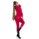 Trening dama casual, catifea, burgundy, cu gluga Skya 3 - jojofashion.ro