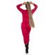 Trening dama casual, catifea, burgundy, cu gluga Skya 4 - jojofashion.ro