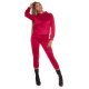 Trening dama casual, catifea, burgundy, cu gluga Skya 5 - jojofashion.ro
