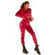 Trening dama casual, catifea, burgundy, mulat, cu gluga Modisch 2 - jojofashion.ro