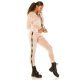 Trening dama casual, catifea, cappuccino, mulat, cu gluga Modisch Trening dama casual, catifea, cappuccino, mulat, cu gluga Modisch 2 - jojofashion.ro