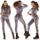 Trening dama casual, catifea, gri, mulat, cu gluga Modisch Trening dama casual, catifea, gri, mulat, cu gluga Modisch 5 - jojofashion.ro